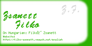 zsanett filko business card